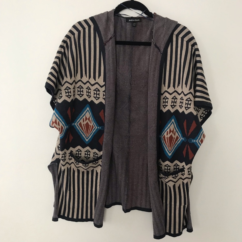Fun patterned cardigan hoodie (small/medium)